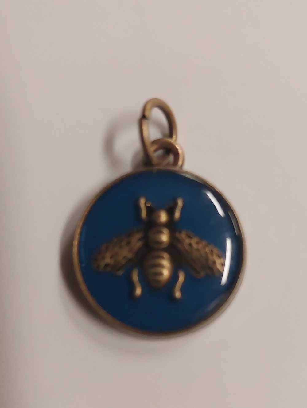Gucci Blue Enamel Bee Charm Pendant
